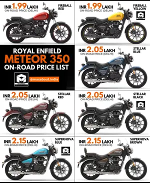 Royal Enfield Meteor 350 On-Road Price List