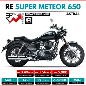 Royal Enfield Super Meteor 650 Astral Price Increased by Rs 5,000 in India