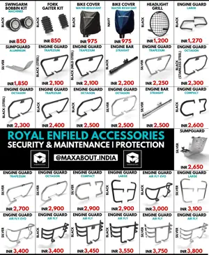 Royal Enfield Accessories Price List (Part II)