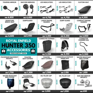 Royal Enfield Hunter 350 Official Accessories Price List