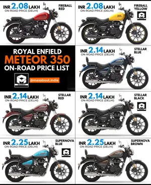 Royal Enfield Meteor 350 On-Road Price List
