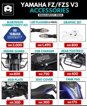 Yamaha FZ/FZS V3 Accessories Official Price List