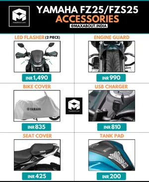 Yamaha FZ25/FZS25 Official Accessories Price List