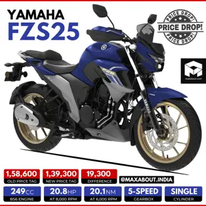 Yamaha FZS25 Price Dropped by INR 19,300 in India