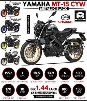 Yamaha MT-15 CYW (Customize Your Warrior) Metallic Black