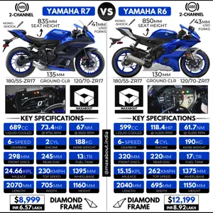 Yamaha R7 vs Yamaha R6 (Detailed Comparison)