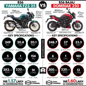 Yamaha FZS 25 vs Bajaj Dominar 250