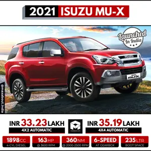 2021 Isuzu MU-X Launched in India