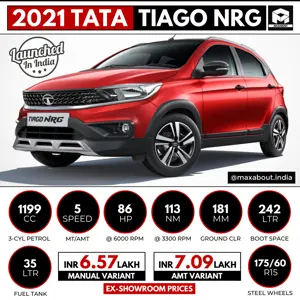 2021 Tata Tiago NRG Launched in India