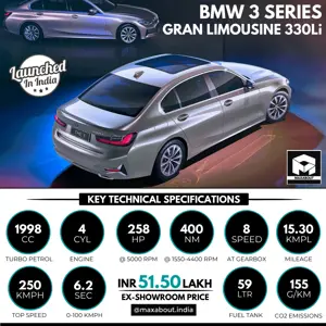 BMW 3 Series Gran Limousine 330Li Launched in India