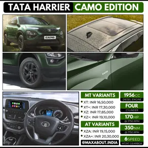 Tata Harrier Camo Edition Key Specs and Price List