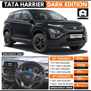 Tata Harrier Dark Edition Key Specs & Ex-Showroom Price List