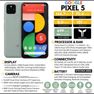 Google Pixel 5 Technical Specifications & Price