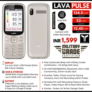 Lava Pulse with Heart Rate and BP Monitor