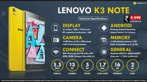 Quick Facts - Lenovo K3 Note