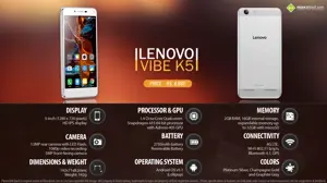 Quick Facts - Lenovo Vibe K5