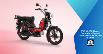 TVS XL100 Heavy Duty Alloy Wheel Variant Launched at Rs 58,000: Complete Details and Specs