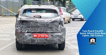Tata Punch Facelift Spied: Altroz-Style Rear Lights, 360 Camera