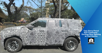Tata Sierra Petrol SUV Confirmed - Exciting New Sighting at Fuel Station