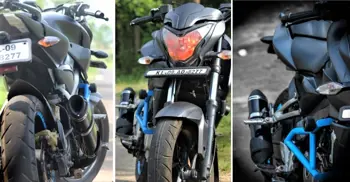 Bajaj Pulsar NS200 with Side-Mounted Exhaust by HTRZ Modz