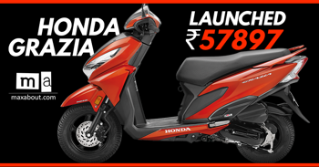 Honda Grazia Launched @ INR 57,897