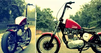 Royal Enfield Thunderbird 'Beast' Chopper by Roadside Customs