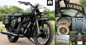 Battle Green Royal Enfield Classic 350 by Haldankar Customs