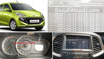 New Hyundai Santro Price List & Interior Photos Leaked Ahead of Launch