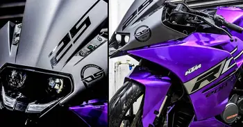 Meet Gloss Violet 200cc KTM RC Sportbike by Dhana Stickers (Chennai)