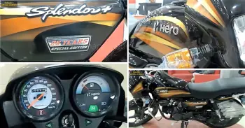 Hero Splendor+ 25 Years Special Edition Spotted at a Dealership