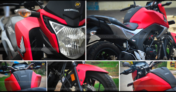 Meet Matte Metallic Red Honda Hornet 160 by SV Stickers