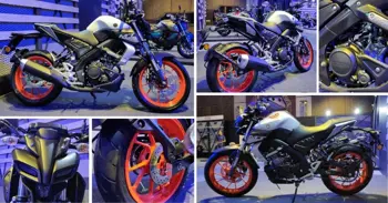 Live Photos of 2020 BS6 Yamaha MT-15 'Ice Fluo Vermillion'