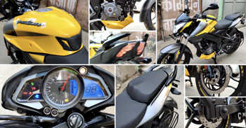 Yellow Bajaj Pulsar NS200 (BS6) Walkaround & Exhaust Sound Video