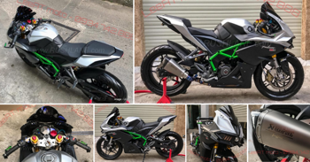 Bajaj Pulsar RS200 Converted Into Kawasaki Ninja H2 Hyperbike