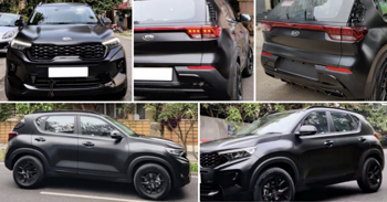 Meet Matte Black Kia Sonet Compact SUV (Based on HTK Variant)