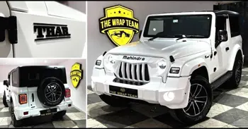 India's 1st Satin White Mahindra Thar Live Photos and Details