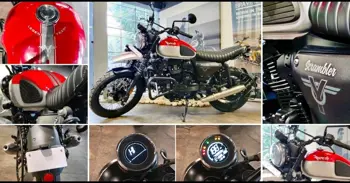 Meet Rebel Red Yezdi Scrambler Motorcycle [Live Photos]