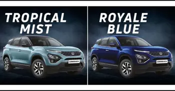 2022 Tata Harrier SUV Gets 2 New Colours in India - Mist & Blue