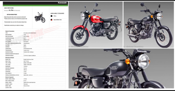 Kawasaki W175 Brochure Leaked Ahead of Launch in India