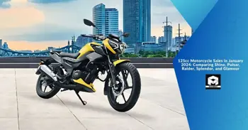 125cc Motorcycle Sales in January 2024: Comparing Shine, Pulsar, Raider, Splendor, and Glamour