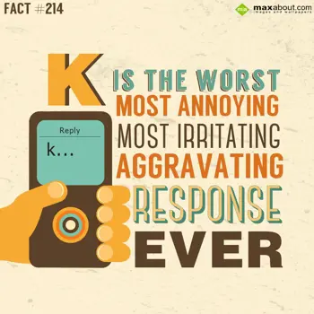 Miscellaneous Facts Wishes: 'K' is the worst, mo