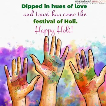 Holi Wishes: Dipped in Hues of Lo