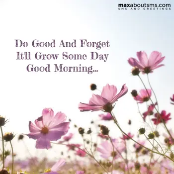 Good Morning Wishes: Do Good And Forget
