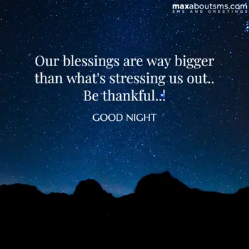 Good Night Greetings: Our blessings are wa