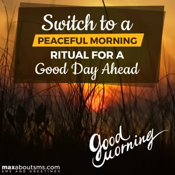 Good Morning Wishes: Switch to a peaceful