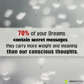 Human Body Facts Wishes: 70% of your dreams c