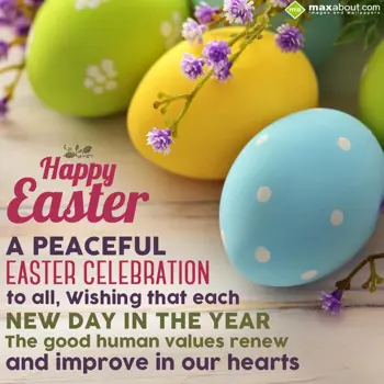 Easter Wishes: A peaceful easter ce