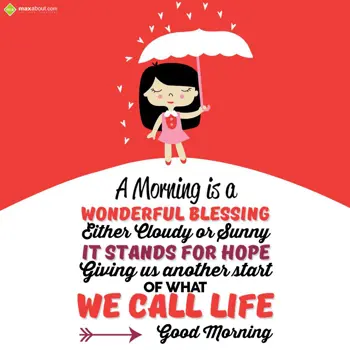 Good Morning Wishes: A morning is a wonde