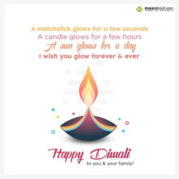 Diwali Wishes: A matchstick glows f