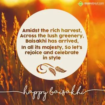 Baisakhi Wishes: Amidst the rich harv